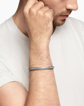 Pyramid Cuff Bracelet in Sterling Silver, 7mm